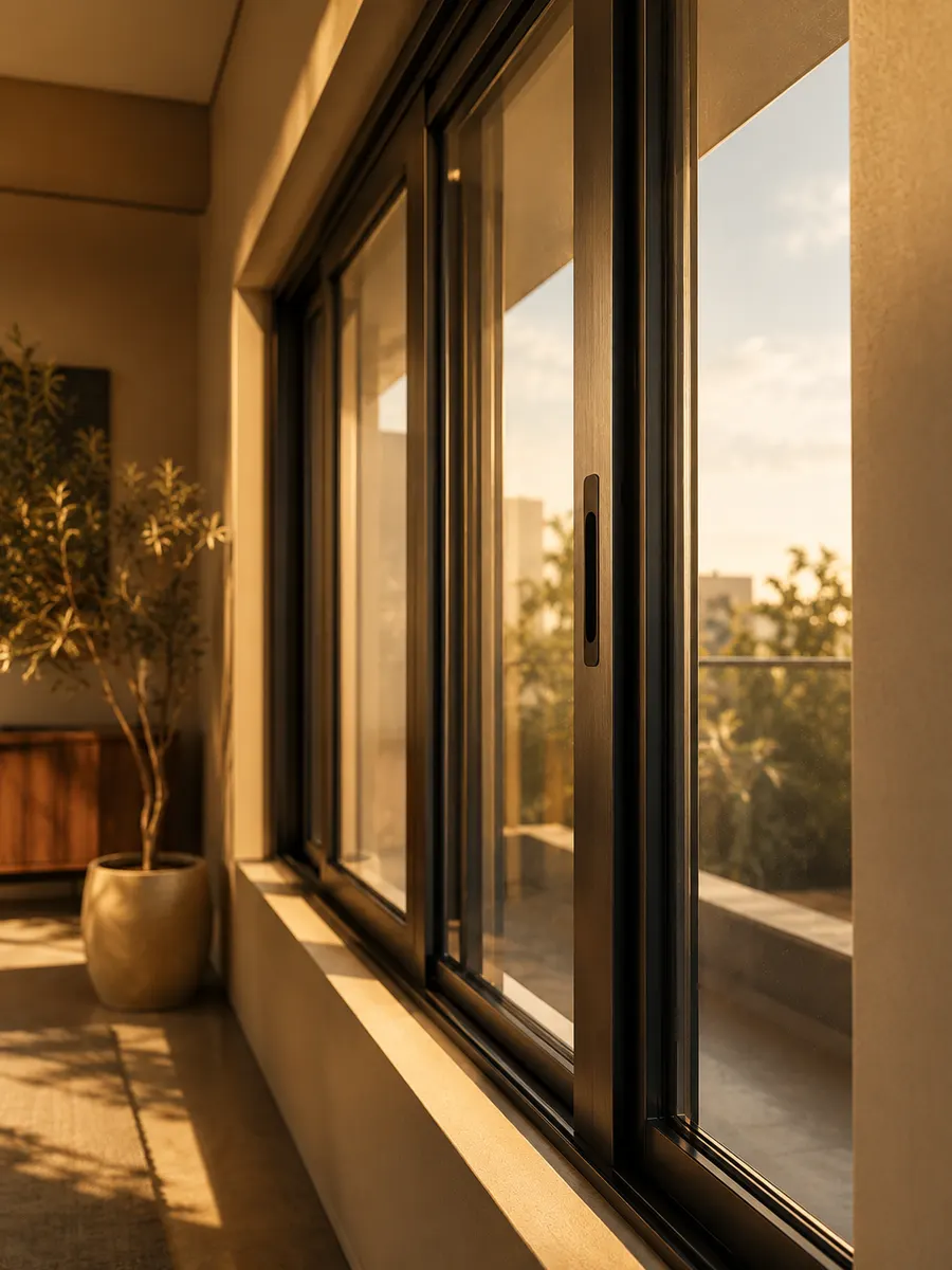 Aluminium Windows & Doors — Sliding and openable windows, doors, sections and partitions.